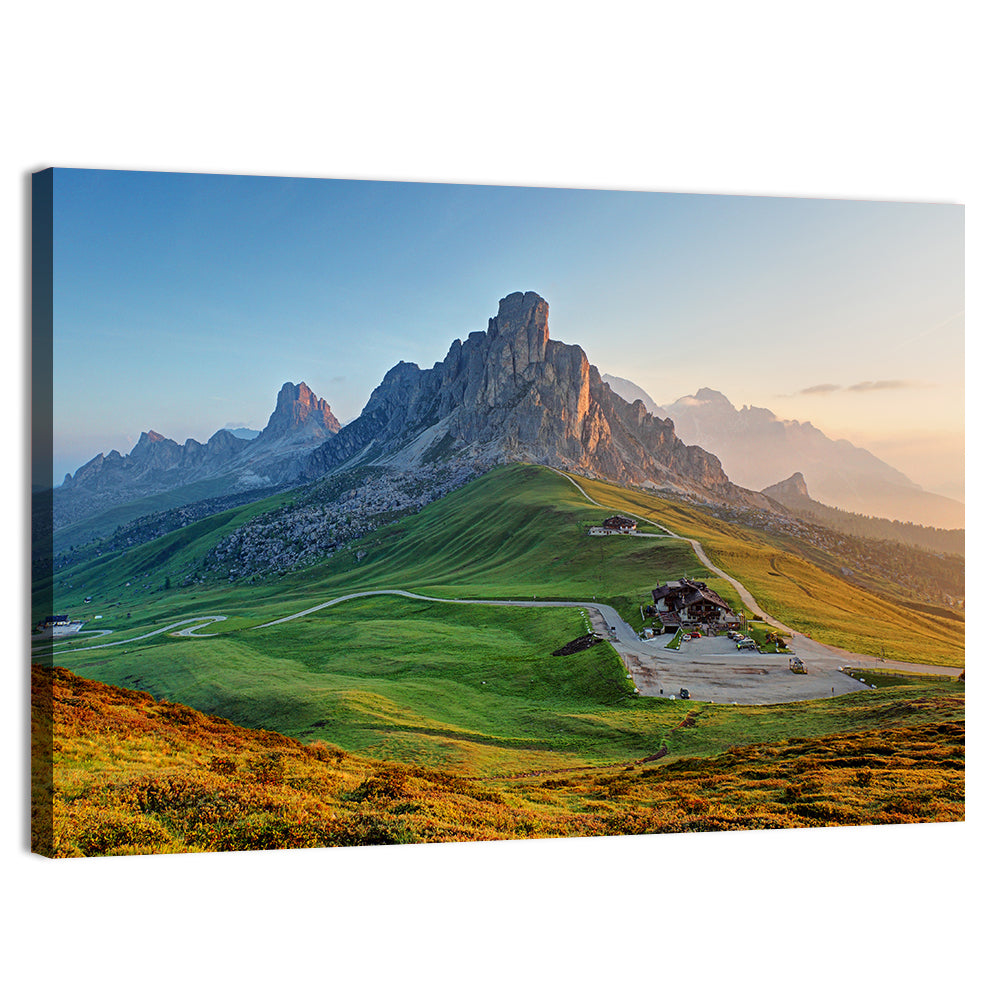Passo Giau Dolomites Valley Wall Art, canvas print, landscape