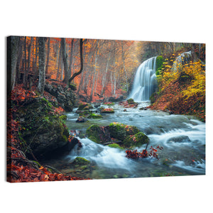 Silver Stream Waterfall In Crimea Wall Art