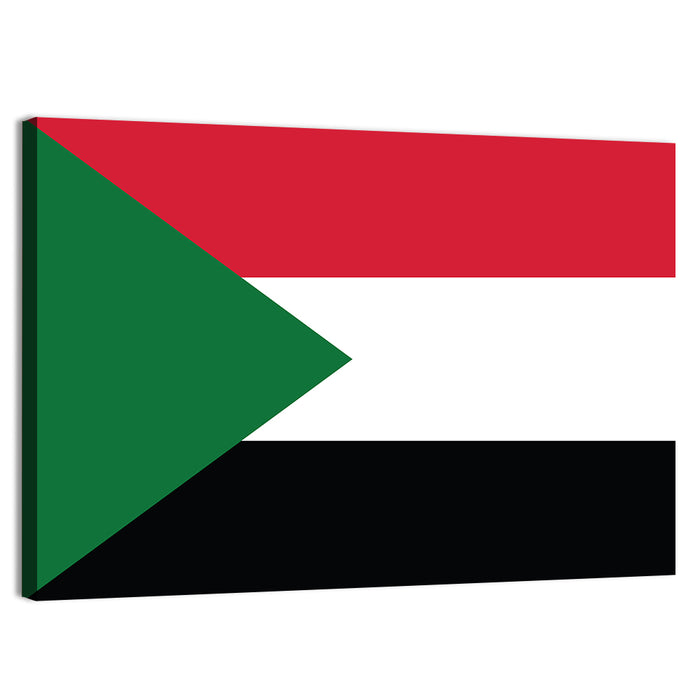 Sudan National Flag Wall Art as a canvas print