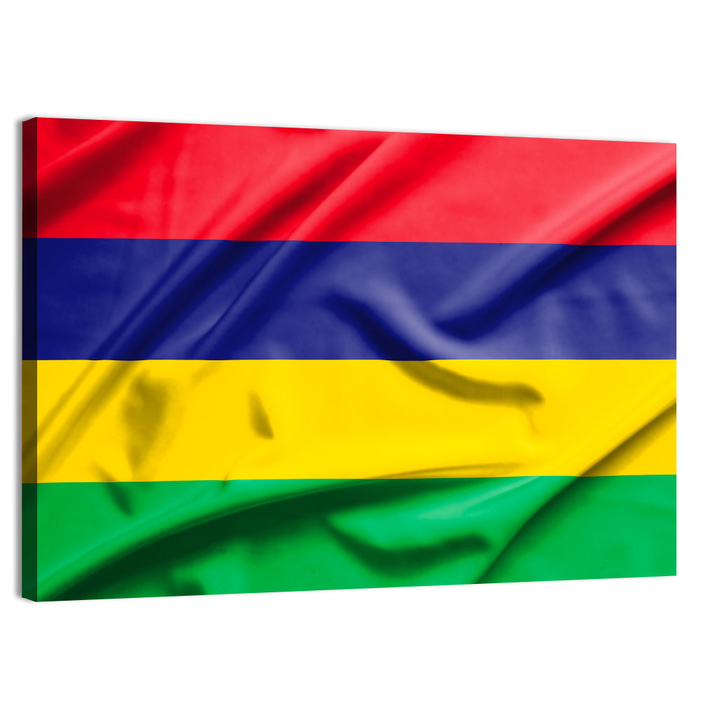 Mauritius National Flag Wall Art, canvas print, landscape
