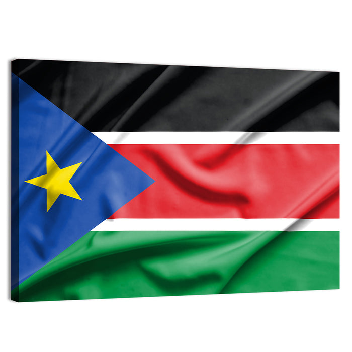 South Sudan Flag Wall Art as a canvas print