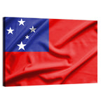Samoa Flag with Stars Wall Art