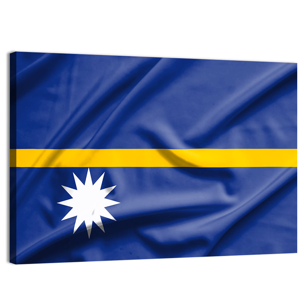 Flag of Nauru Wall Art, canvas print, landscape