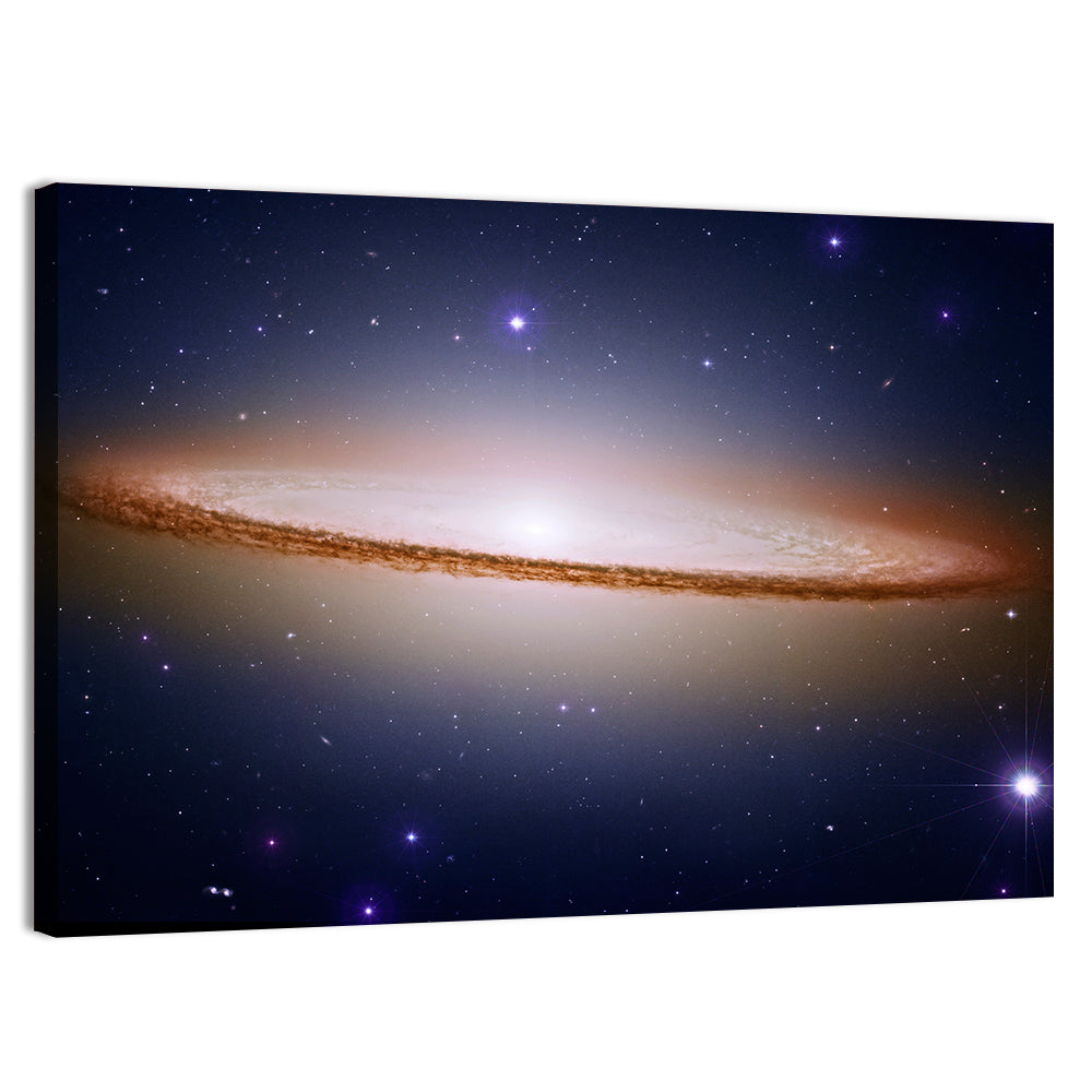 Sombrero Galaxy Wall Art, canvas print, landscape