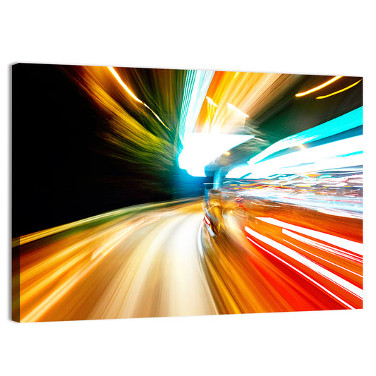 Night Traffic Concept Wall Art