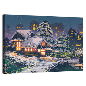 Christmas Night Scene Wall Art