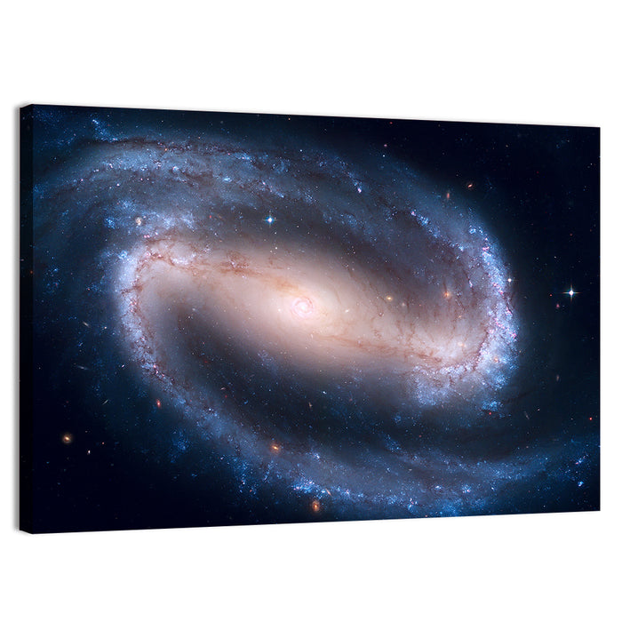 Barred Spiral Galaxy Wall Art as a canvas print