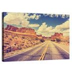Vintage Desert Road USA Wall Art