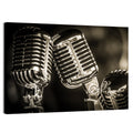 Three Vintage Studio Microphones Wall Art