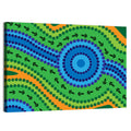 Aboriginal Dot Lake Illustration Wall Art