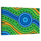 Concentric Dotted Lake Wall Art