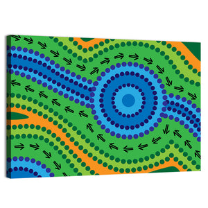 Aboriginal Lake Style Wall Art