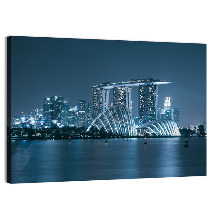 Singapore Marina Bay Skyline Wall Art as a canvas print