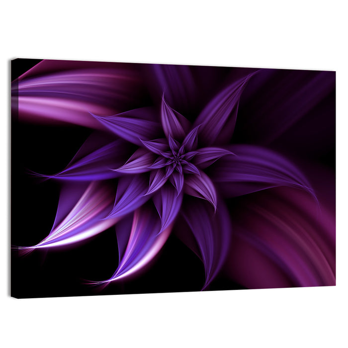 Elegant Purple Spiral Blossom Wall Art as a canvas print