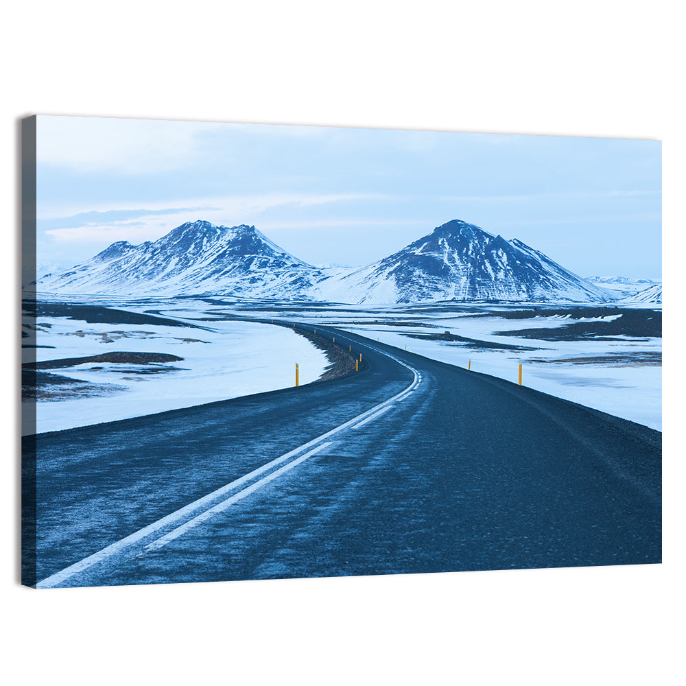 Iceland Ring Road to Snowy Peaks Wall Art