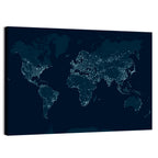 Global Communications Network Map Wall Art