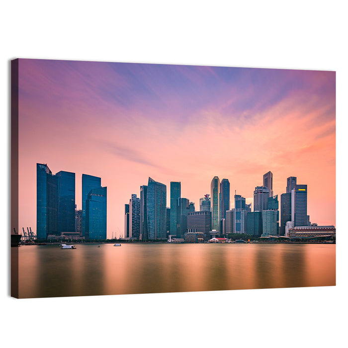 Marina Bay Singapore Skyline Wall Art as a canvas print