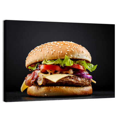 Cheeseburger with Bacon Wall Art