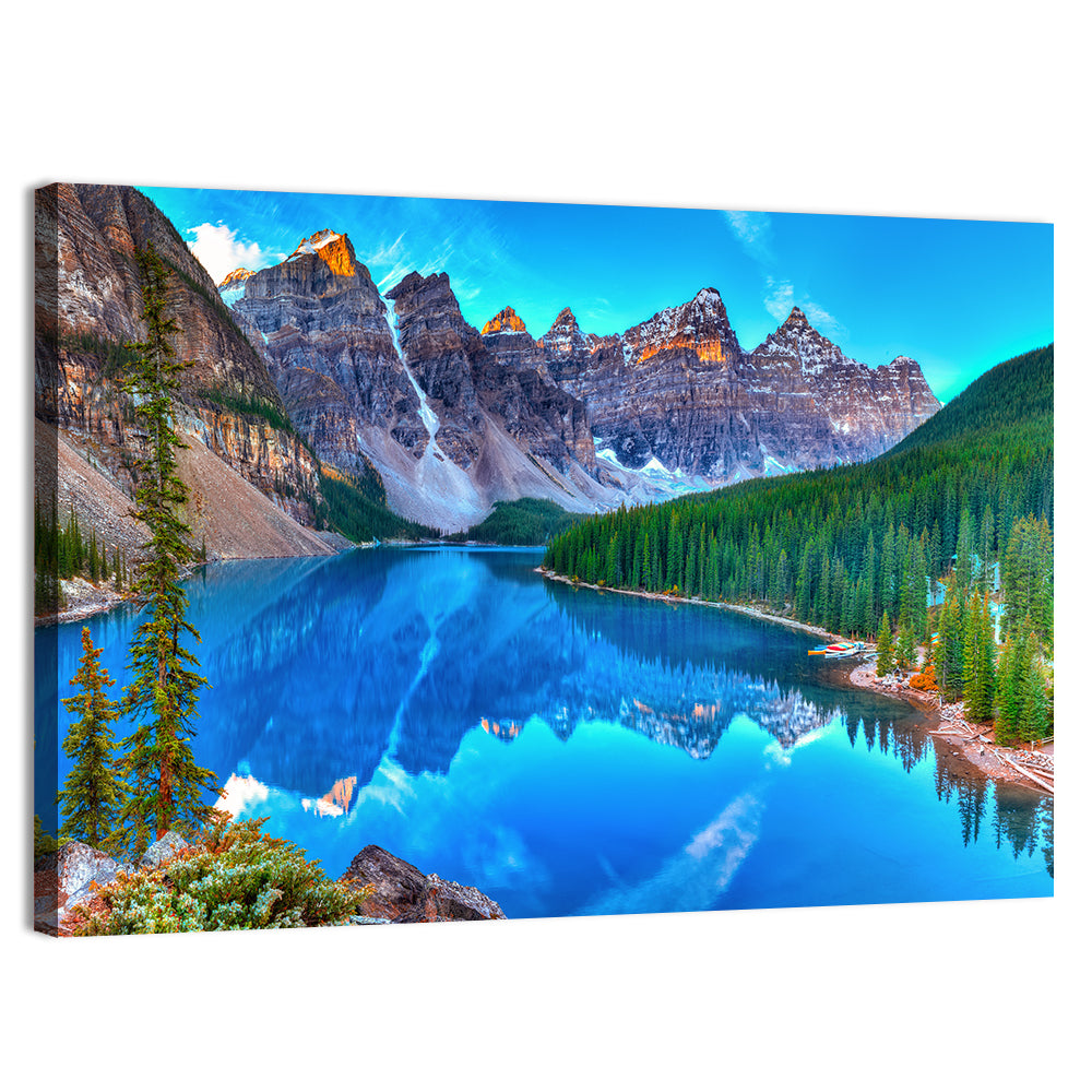 Moraine Lake Sunrise Reflection Wall Art