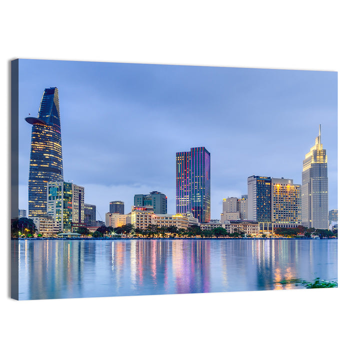 Ho Chi Minh City Skyline Wall Art as a canvas print