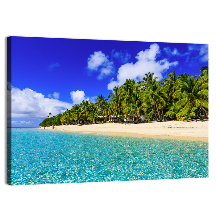 Dravuni Island Beach, Fiji Wall Art as a canvas print