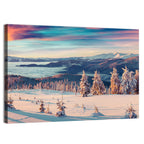 Snowy Alpine Sunset Wall Art