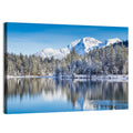 Snow Covered Alpine Lake Reflection Wall Art
