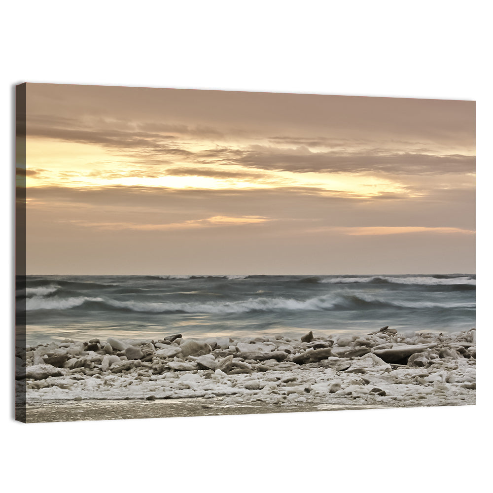 Lake Michigan Sunrise Wall Art, canvas print, landscape