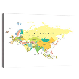 Eurasia map Wall Art