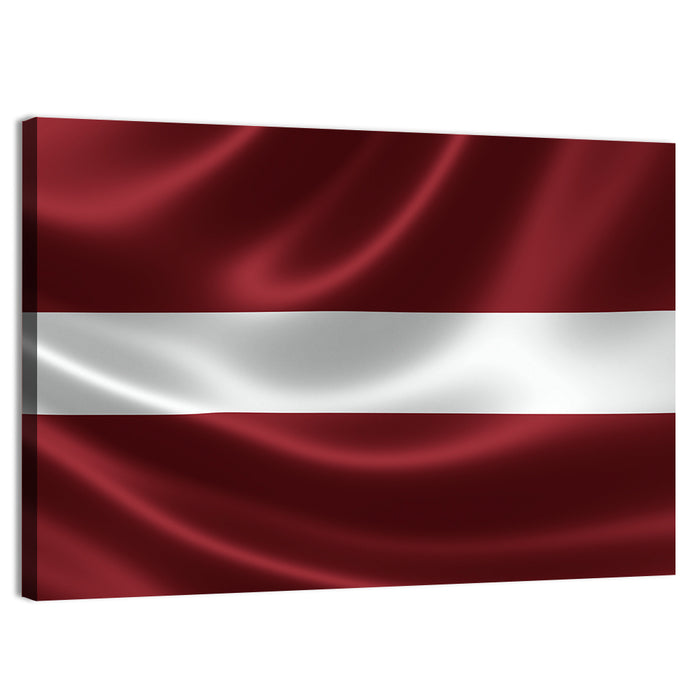 Flag of Latvia Wall Art as a canvas print