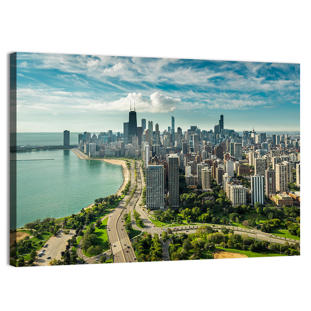 Chicago Lakefront Skyline Wall Art