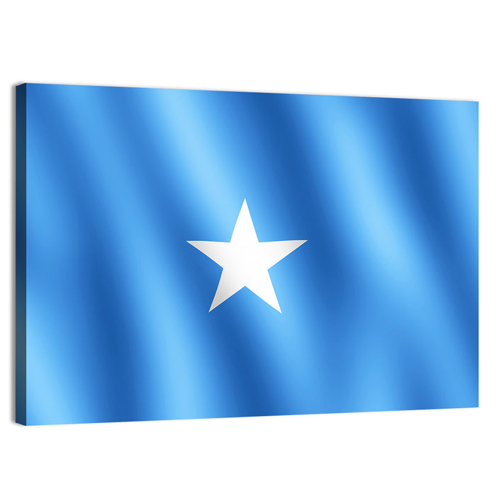 Somalia Flag with Five-pointed Star Wall Art as a canvas print