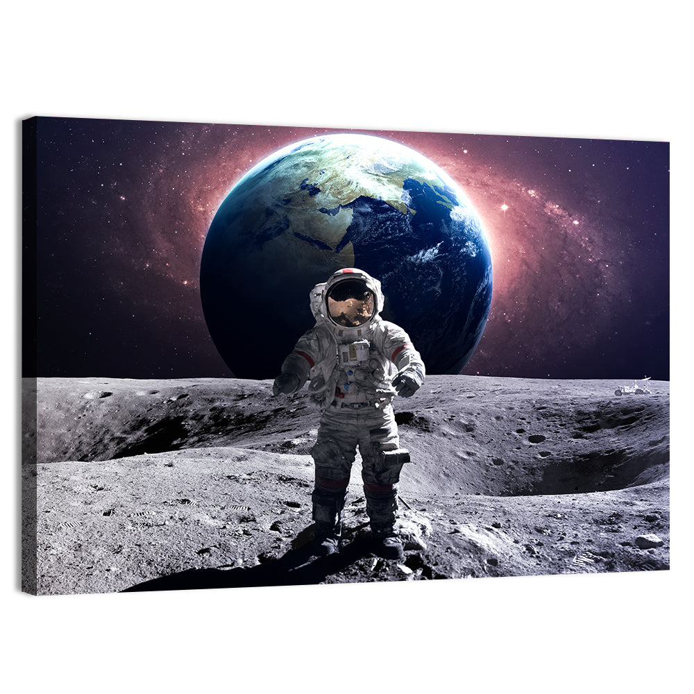 Astronaut at Lunar Spacewalk Wall Art