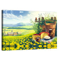 Dandelion Field Landscape Wall Art