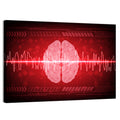 Red Brain Wave Concept Wall Art