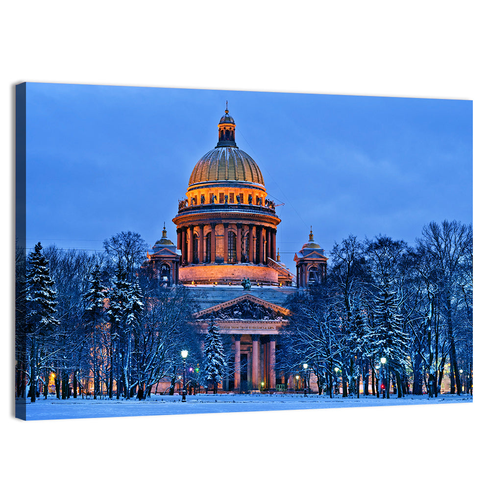 Saint Isaac's Cathedral at Night Wall Art
