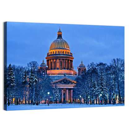 Saint Isaac's Cathedral at Night Wall Art