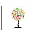 Braided Trunk Floral Tree Illustration Wall Art