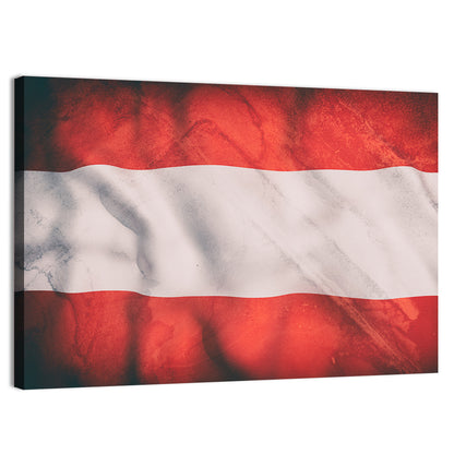 Waving Austria Flag Wall Art