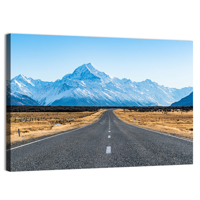Road to Mount Cook Wall Art as a canvas print