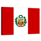 Peruvian Flag with Coat of Arms Wall Art