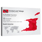 Trinidad and Tobago Map Wall Art