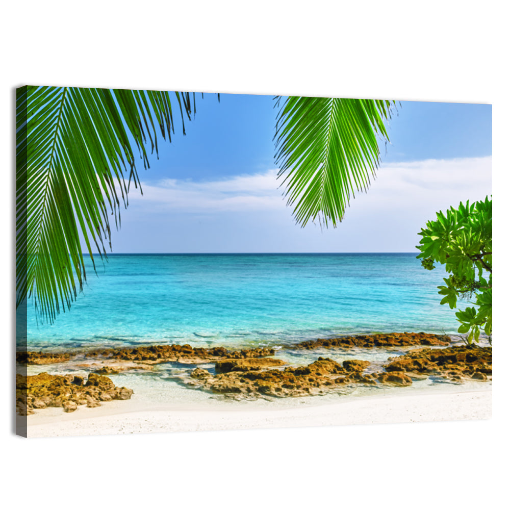 Tropical Island in Maldives Wall Art