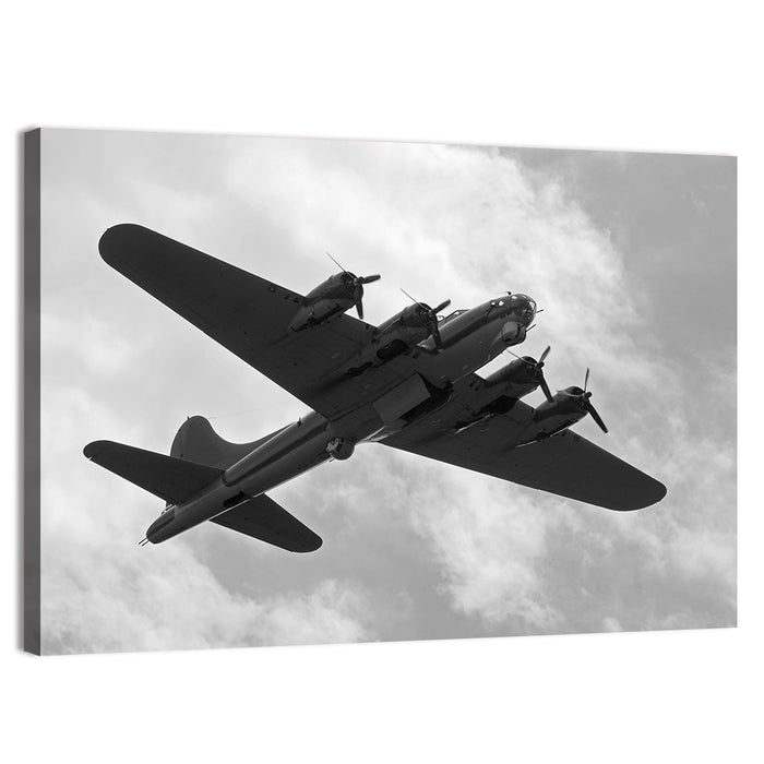 B-17 Heavy Bomber in Flight Wall Art as a canvas print