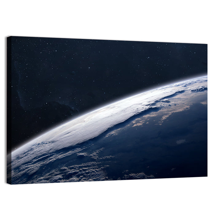 Planet Earth from Space Wall Art as a canvas print
