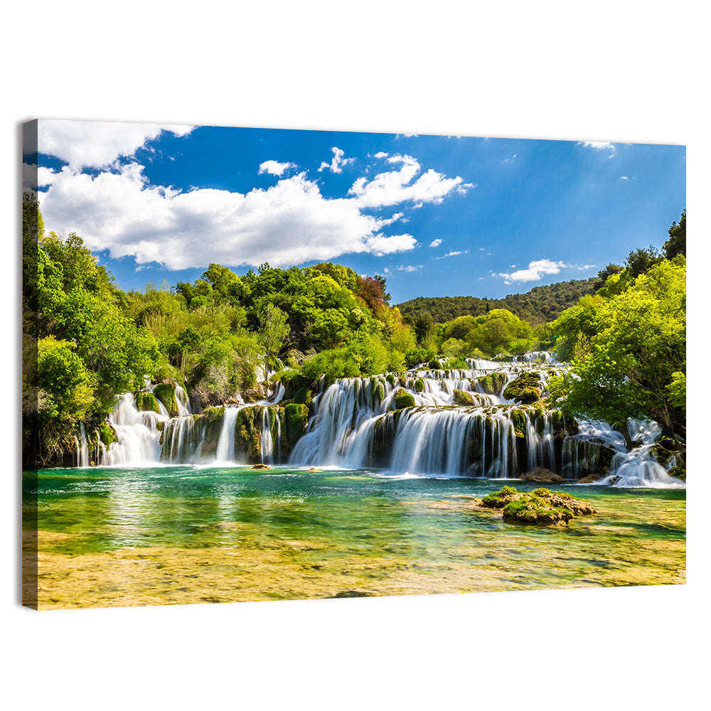 Skradinski Buk Cascading Waterfall Wall Art