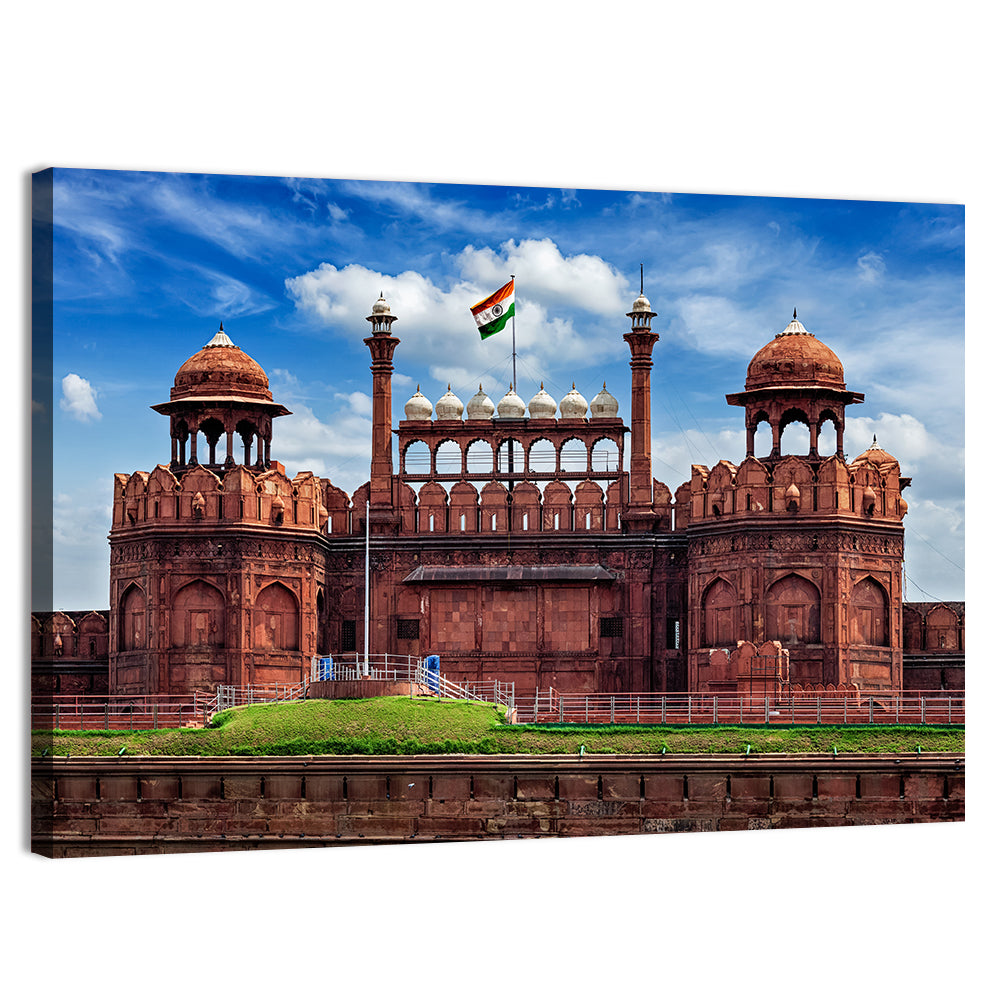 Red Fort Facade, Delhi Wall Art, canvas print, landscape