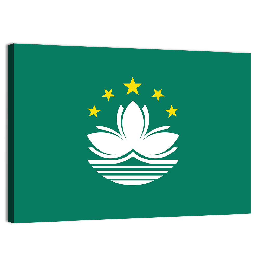 Macau Flag Emblem Wall Art
