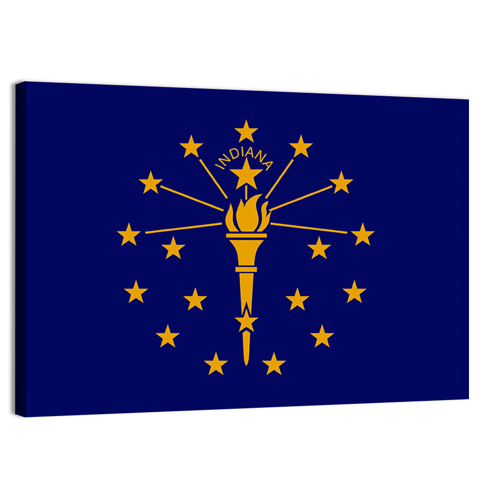 Indiana State Flag Graphic Wall Art