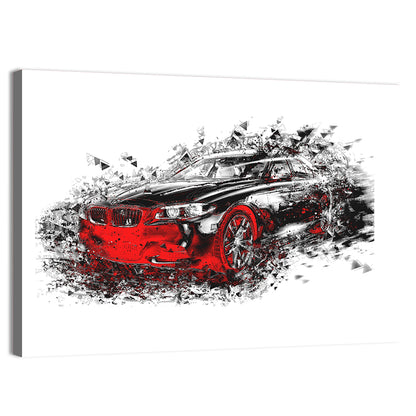 Bmw Sedan Abstract Wall Art